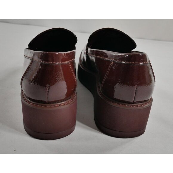 Franco Sarto Mahogany Brown L-Harper Loafers Vegan Platform Shoes Women\'s US 8 M main image 4